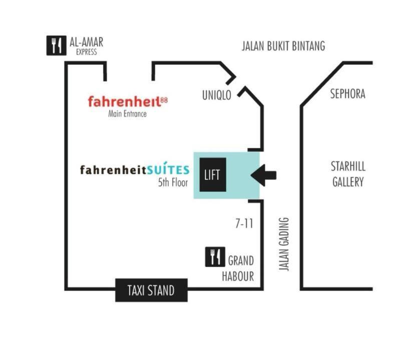 Fahrenheit Condo Bukit Bintang Kl 2R By Roseline Куала-Лумпур Экстерьер фото